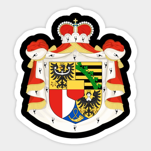 Coat of arms of Liechtenstein Sticker by Wickedcartoons